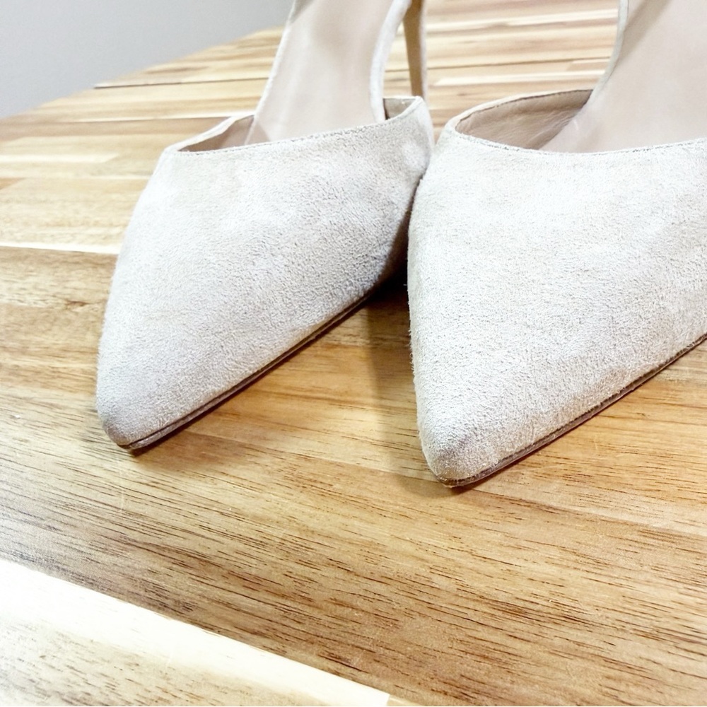 LK Bennett Monet Beige Suede Ankle Strap Heels in Beige Tan size 42/US 11.5 $425 - Picture 13 of 14